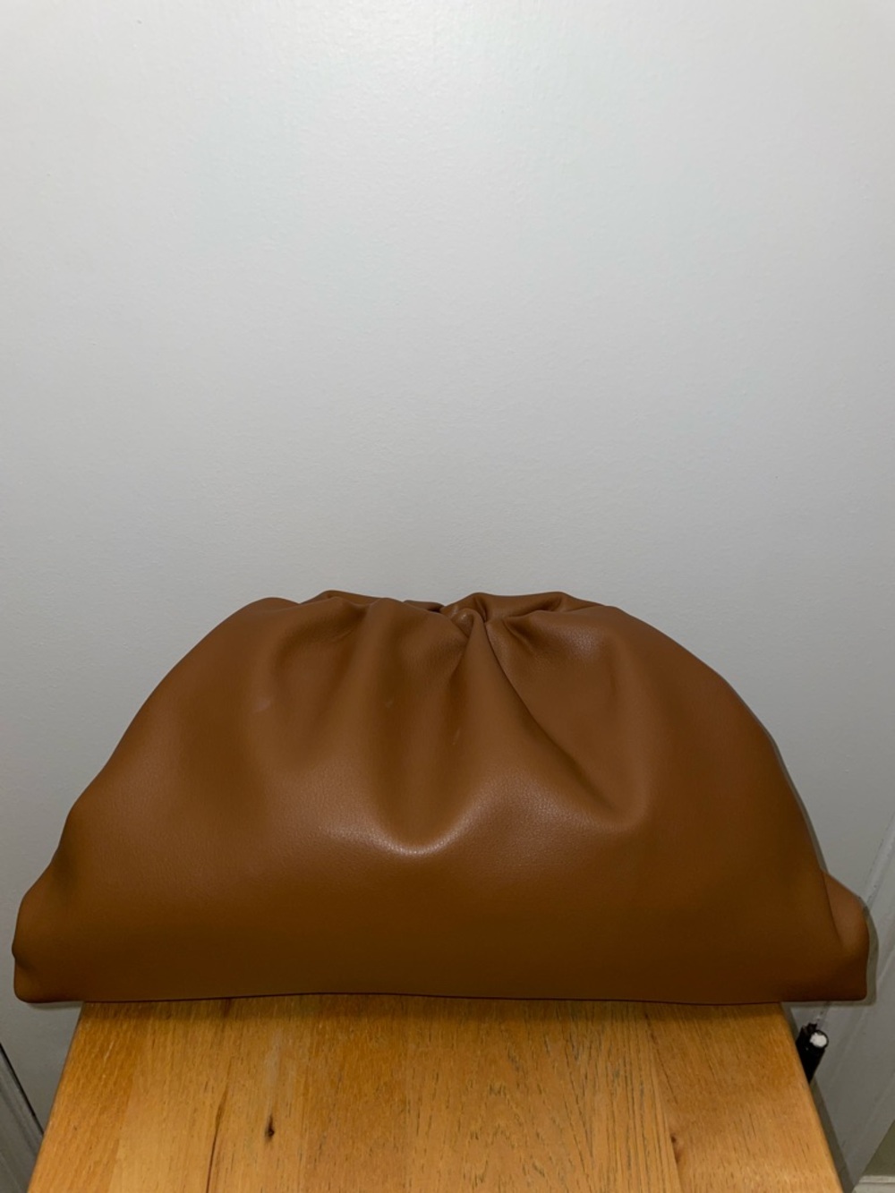 Source Unknown Brown Soft Pouch Clutch
